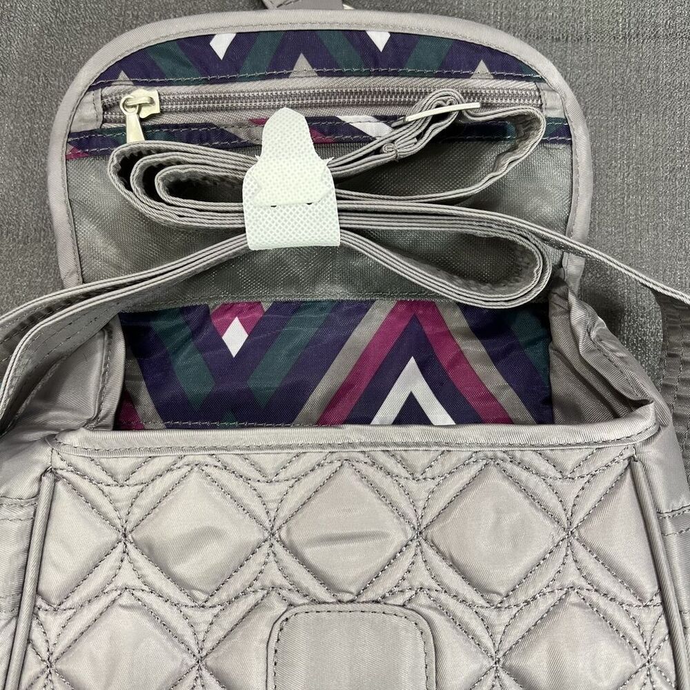 Lug Signature Mini Swing Crossbody Bag Grey Magnetic Flap NWT - Picture 4 of 12